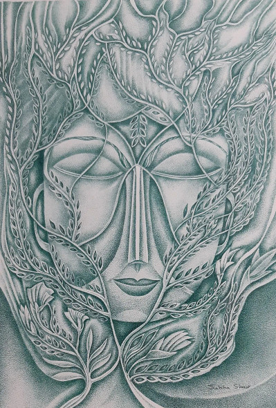 Tree (ART-17761-117858) - Handpainted Art Painting - 11in X 16in
