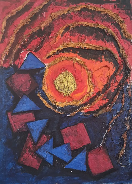 Cosmic (ART-17971-117855) - Handpainted Art Painting - 24in X 30in