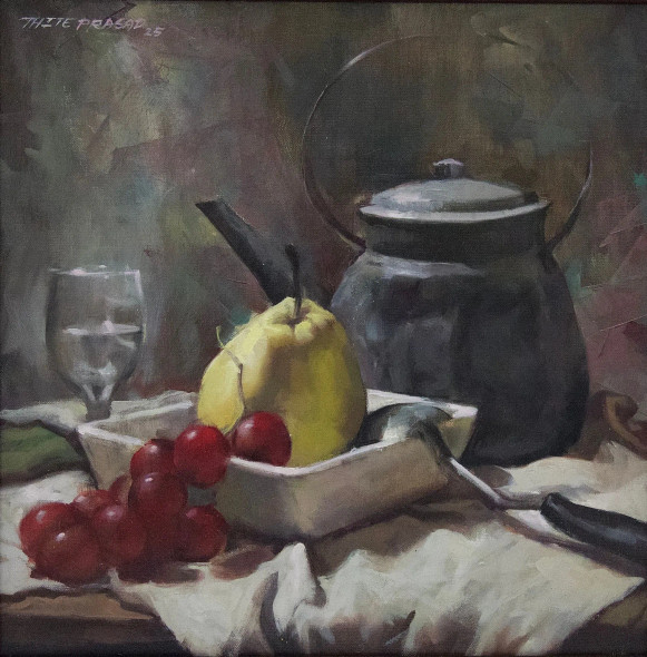 Still Life 2 (ART-16674-117991) - Handpainted Art Painting - 18in X 18in