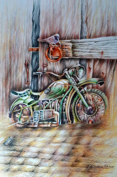 Door (ART-17761-118004) - Handpainted Art Painting - 11in X 16in