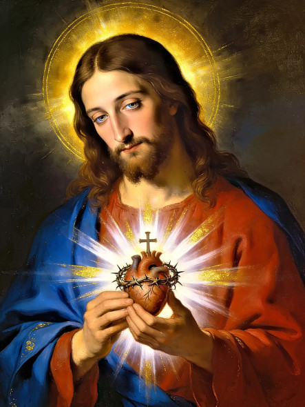 Heart Of Divine Light (PRT-15697-118142) - Canvas Art Print - 45in X 60in