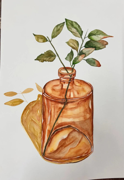 Reflections In Stillness (3) (ART-8171-118178) - Handpainted Art Painting - 11in X 16in