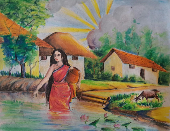 Landscape (PRT-18009-118678) - Canvas Art Print - 24in X 19in