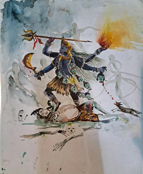 Kali (PRT-18009-118677) - Canvas Art Print - 20in X 24in