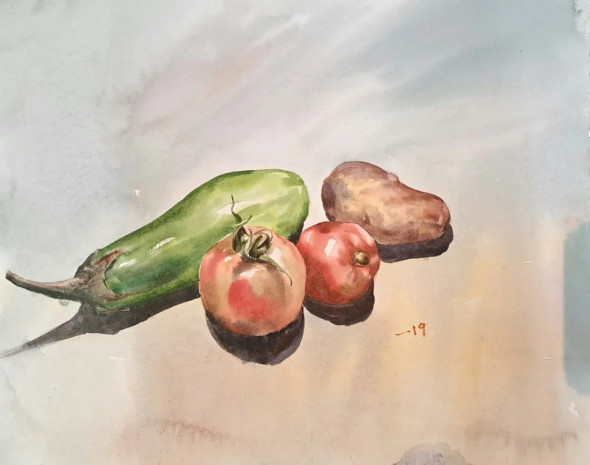 Vegetabale (PRT-18009-118522) - Canvas Art Print - 24in X 19in
