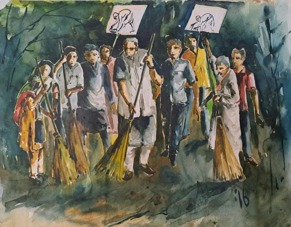 Sbacha Bharat (PRT-18009-118672) - Canvas Art Print - 30in X 23in