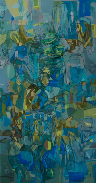 Metaphor Of Life 17 (ART-16950-118083) - Handpainted Art Painting - 24in X 48in