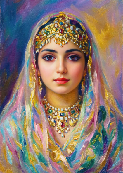 The Empress Of Pastel Light (PRT-15697-118707) - Canvas Art Print - 43in X 60in