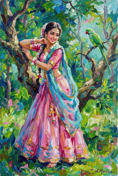 Secret Whisper (PRT-15697-118595) - Canvas Art Print - 40in X 60in