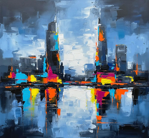 Abstract Painting (ART-3319-118888) - Handpainted Art Painting - 30in X 30in
