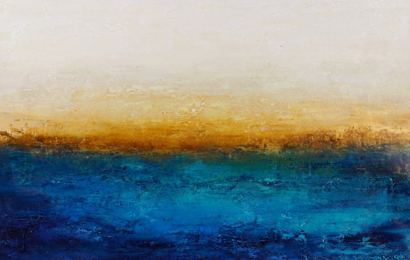 Where Light Meets Water (ART-8156-118941) - Handpainted Art Painting - 40in X 60in