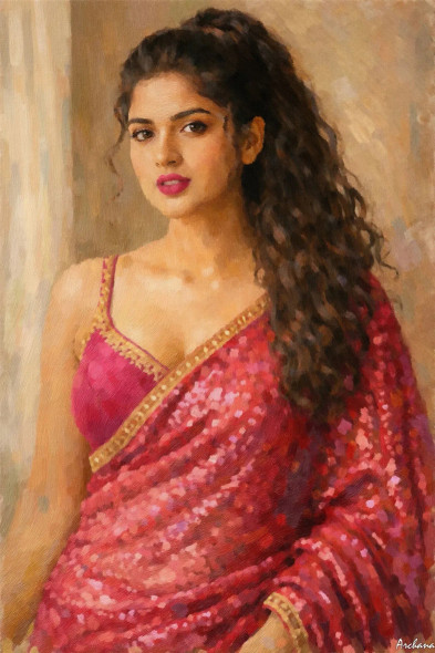 The Saffron Silk Gaze (PRT-15697-118549) - Canvas Art Print - 40in X 60in