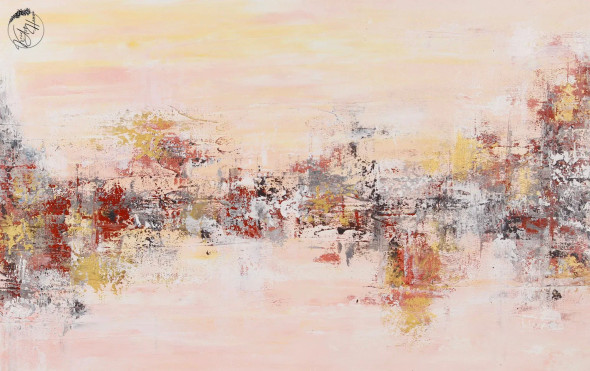 Quiet City (ART-8156-118930) - Handpainted Art Painting - 40in X 60in