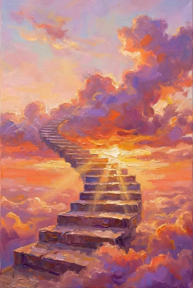 Stairway To Tomorrow (PRT-15697-119000) - Canvas Art Print - 40in X 60in
