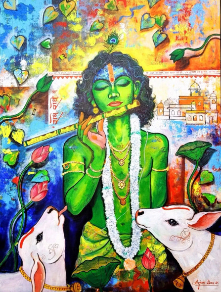 Soul Of Music (ART-82-119077) - Handpainted Art Painting - 36in X 48in