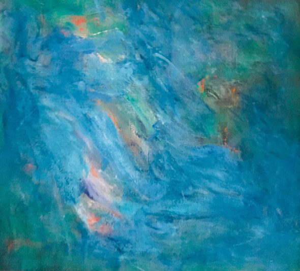 Fluid Swirls (ART-15163-119011) - Handpainted Art Painting - 14in X 16in