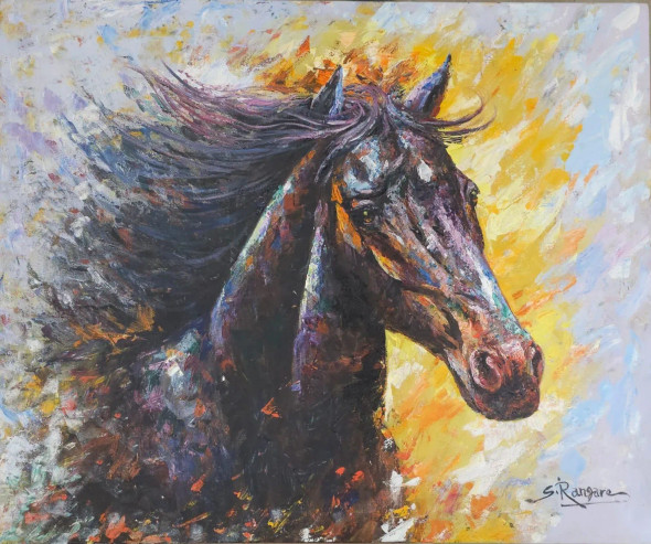 Silent Strength (ART-6730-119300) - Handpainted Art Painting - 36in X 30in