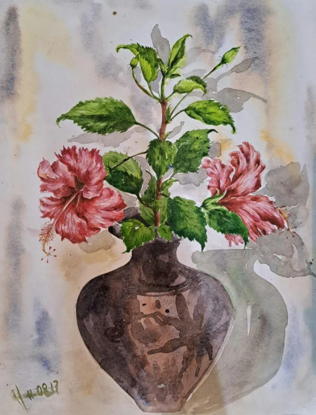 Untitle (ART-18009-119172) - Handpainted Art Painting - 11in X 14in