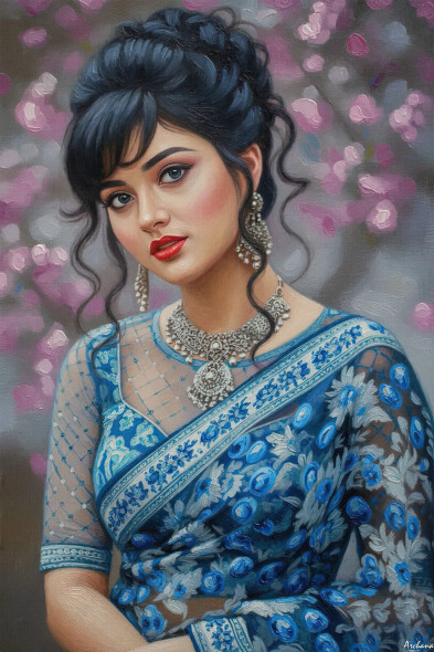 Floral Gaze (PRT-15697-119080) - Canvas Art Print - 40in X 60in