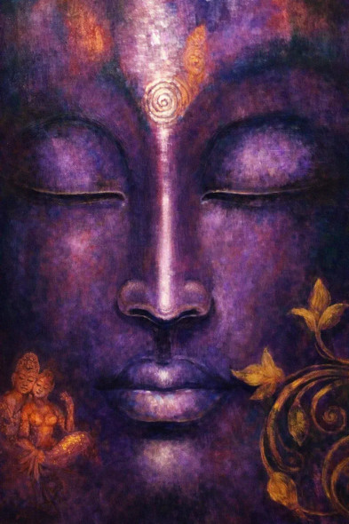 PEACE-The Inner Stillness (ART-7612-119470) - Handpainted Art Painting - 30in X 32in