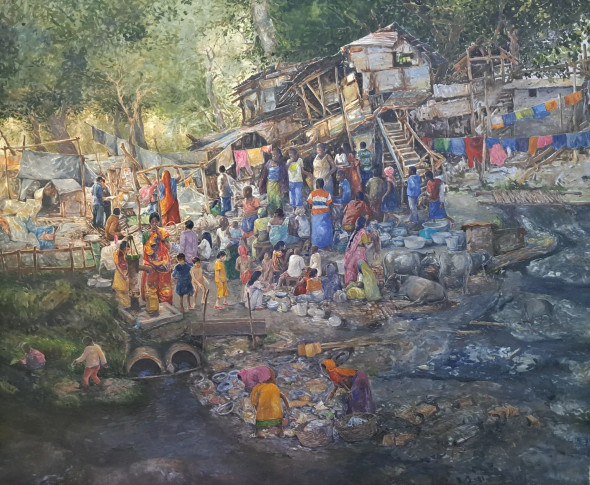 Landscape (PRT-18009-119356) - Canvas Art Print - 42in X 35in