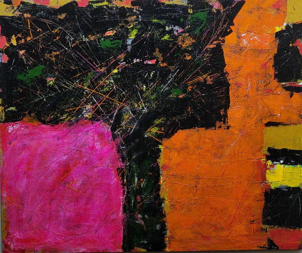 Summer Tree! (ART-5187-119580) - Handpainted Art Painting - 36in X 30in