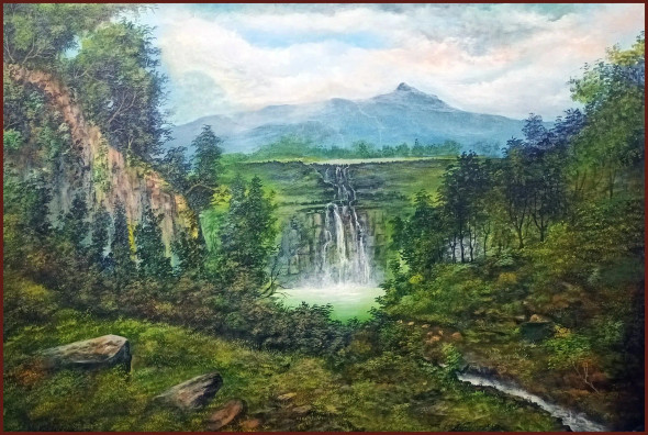 Landscape (ART-1342-119603) - Handpainted Art Painting - 36in X 24in