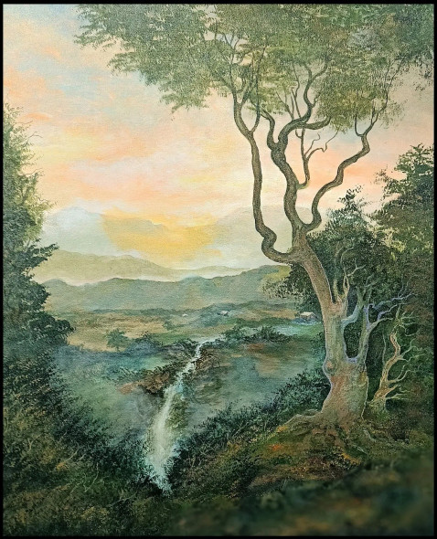 Landscape (ART-1342-119687) - Handpainted Art Painting - 24in X 36in