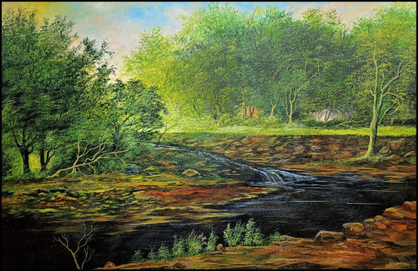 Landscape (ART-1342-119681) - Handpainted Art Painting - 36in X 24in