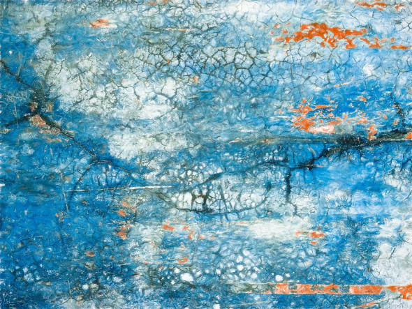 Cracked Ice Landscape (PRT-15842-119636) - Canvas Art Print - 18in X 14in