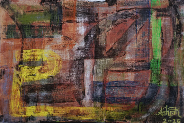 What Was Built To Kill Now Rusts (ART-18165-119715) - Handpainted Art Painting - 24in X 36in