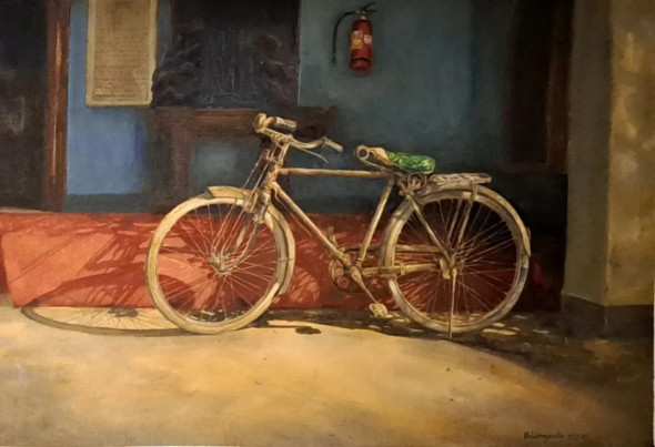 Light And Shade (ART-18009-119726) - Handpainted Art Painting - 30in X 22in