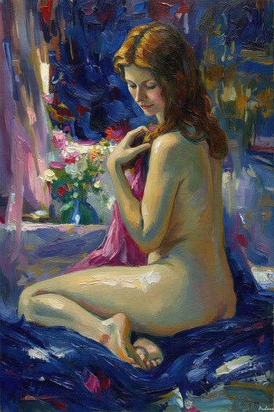 Strokes Of Golden Serenity (PRT-15697-119912) - Canvas Art Print - 40in X 60in