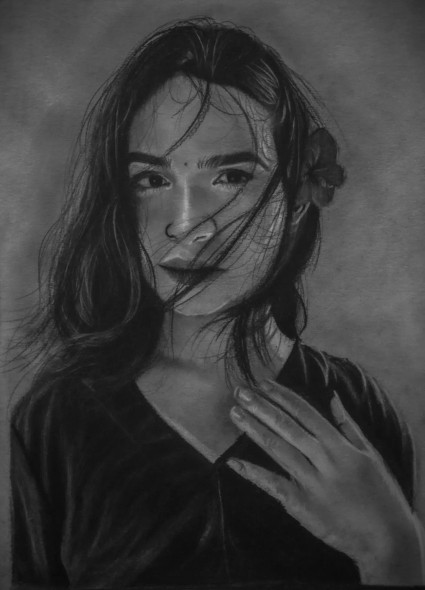 Beauty In A Fleeting Moment (ART-16685-119900) - Handpainted Art Painting - 8in X 11in