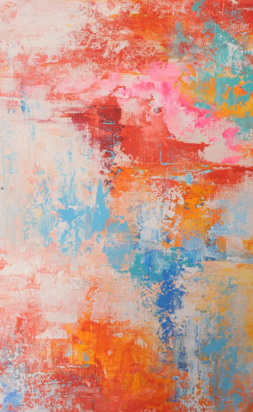 Original Colorful Abstract Acrylic Painting (ART-8156-119880) - Handpainted Art Painting - 40in X 60in