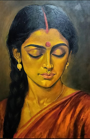 Maayol (ART-18168-120016) - Handpainted Art Painting - 24in X 36in