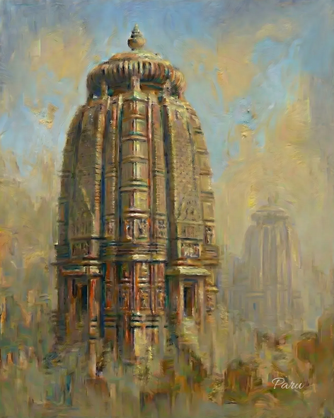 Gopuram II (PRT-18194-119989) - Canvas Art Print - 15in X 18in