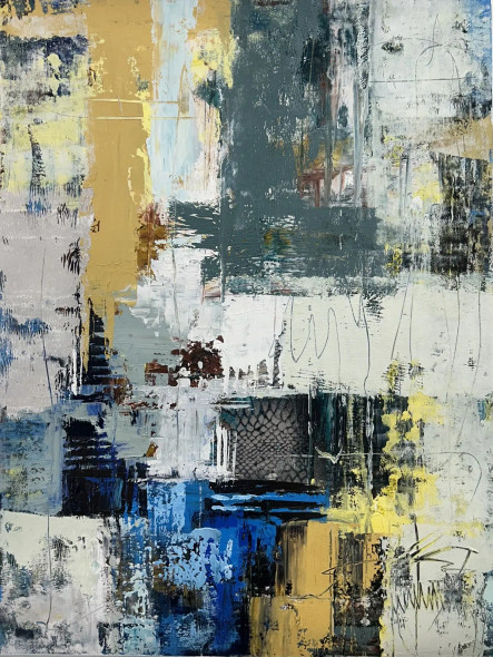Abstract Contemporary Painting | Original Handmade Modern Textured Wall Art (ART-16885-120080) - Handpainted Art Painting - 36in X 48in