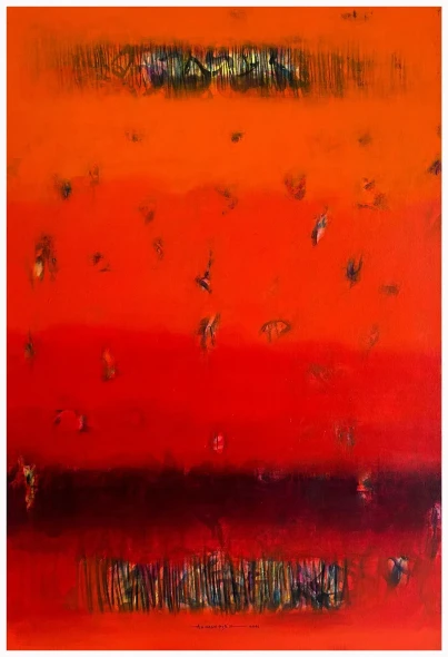 Heart Of Ember (ART-8069-120162) - Handpainted Art Painting - 48in X 72in