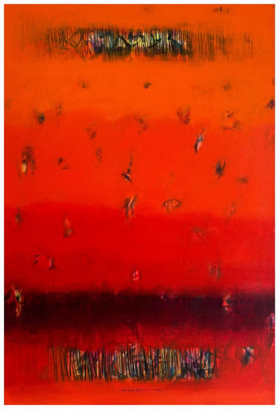 Heart Of Ember (ART-8069-120162) - Handpainted Art Painting - 48in X 72in