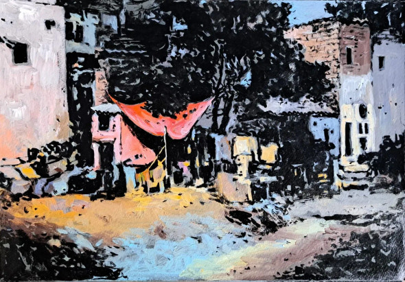Slum (PRT-18009-120352) - Canvas Art Print - 30in X 21in