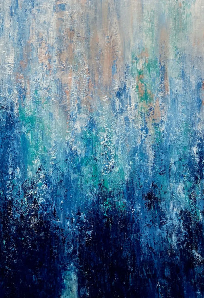 Blue Depth (PRT-8156-120188) - Canvas Art Print - 29in X 42in