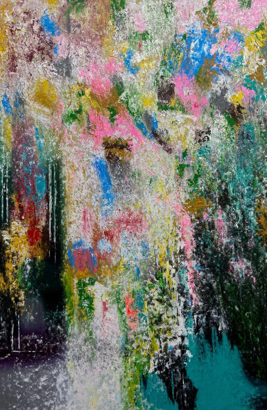 Textured Harmony (PRT-8156-120187) - Canvas Art Print - 35in X 54in