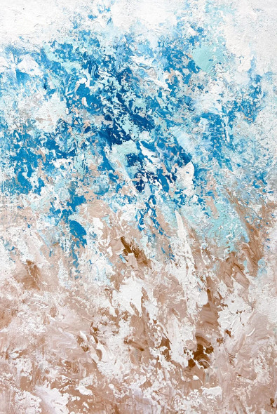 Ocean Drift Abstract (ART-8156-120398) - Handpainted Art Painting - 15in X 21in