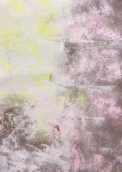 Quiet Bloom Texture (ART-8156-120392) - Handpainted Art Painting - 16in X 22in