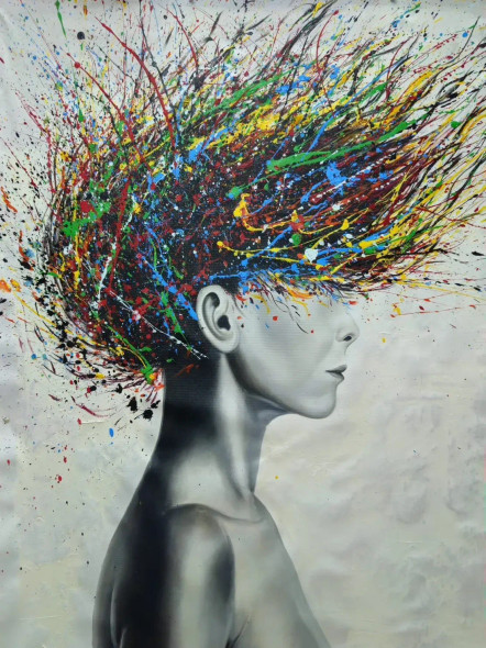 Figure Painting (ART-6706-120456) - Handpainted Art Painting - 36in X 48in