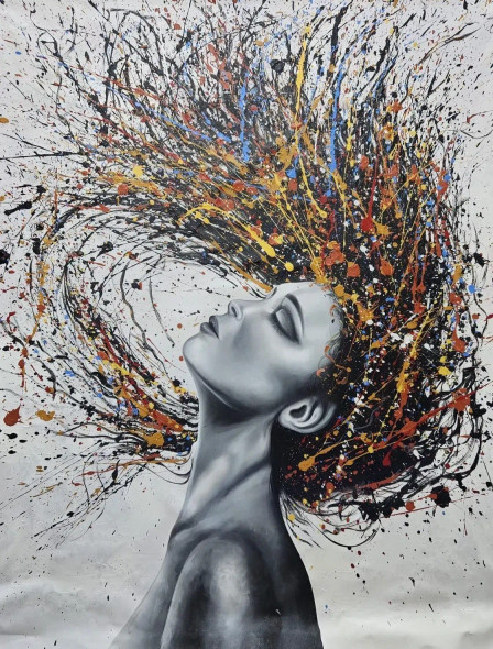 Figure Painting (ART-6706-120455) - Handpainted Art Painting - 36in X 48in