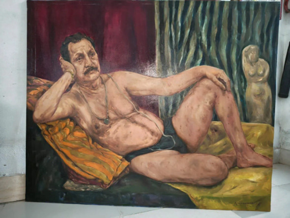 Model (ART-18009-120516) - Handpainted Art Painting - 60in X 48in