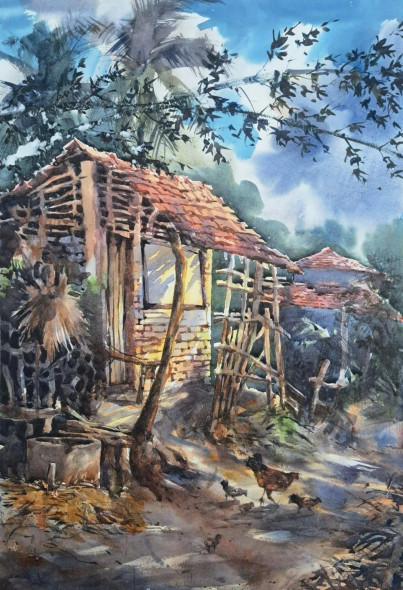 Landscape (PRT-18009-119416) - Canvas Art Print - 16in X 24in