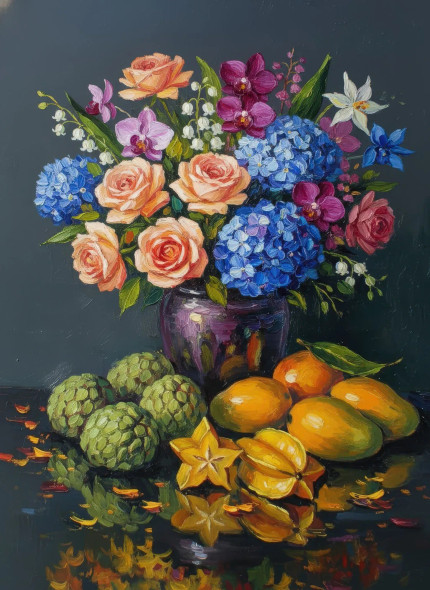 A Kaleidoscope Of Harvest Hues (PRT-15697-120657) - Canvas Art Print - 44in X 60in